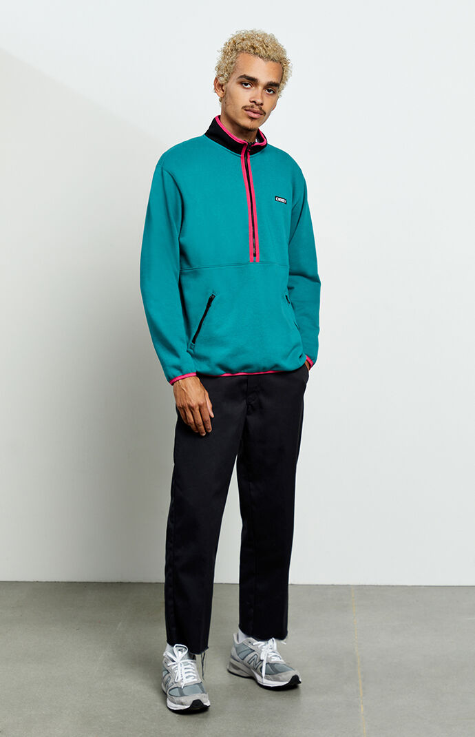 Download Obey Roam Mock Neck Half-Zip Sweatshirt | PacSun