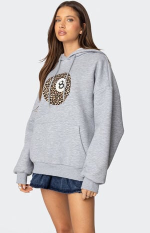 Leopard 8 Oversized Hoodie image number 3