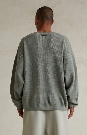 Concrete Heather Waffle Knit Long Sleeve T-Shirt image number 4