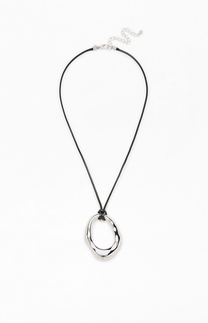 Pacsun Allie Silver Metal Pendant Necklace