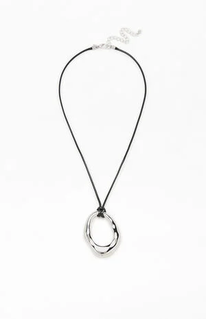 Allie Silver Metal Pendant Necklace image number 1