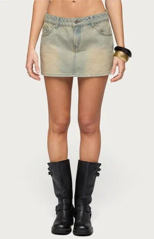 Chiara Denim Micro Skirt image number 1