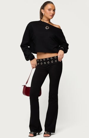 Nairobi Grommet Foldover Flare Leggings image number 5