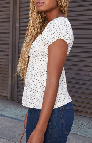 White & Black Blair Short Sleeve Top image number 2