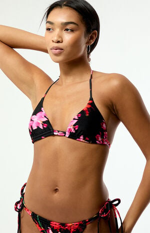 Floral Delia Shine Double Tunnel Triangle Bikini Top image number 5