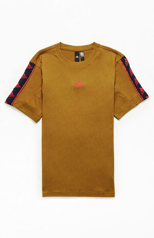 Brown Logo Stripe T-Shirt image number 1
