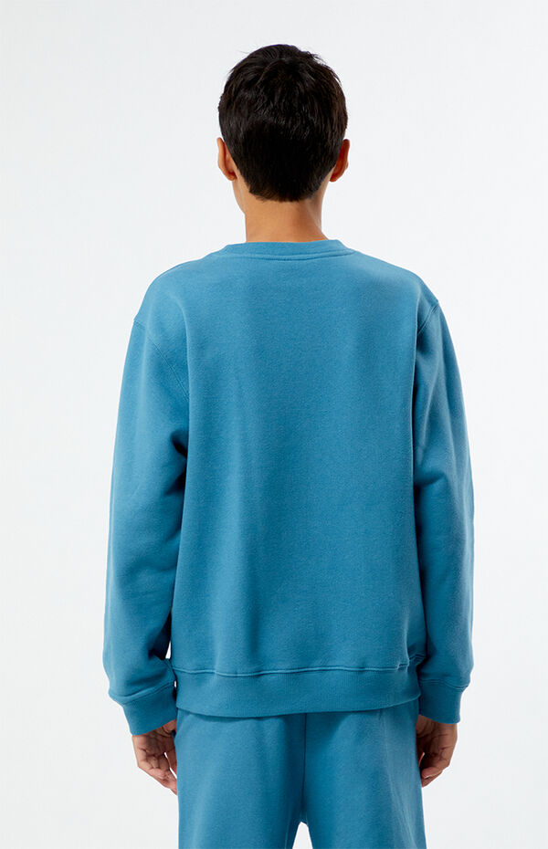Pacsun Kids Blue Embroidered Crew Neck Sweatshirt