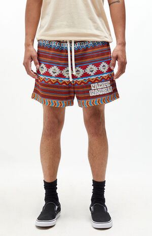 Pacific Sunwear Pattern Mesh Shorts image number 2
