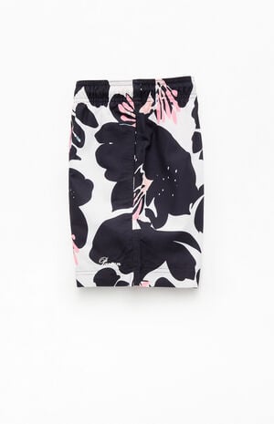Black Floral Eco 4.5" Swim Trunks image number 3