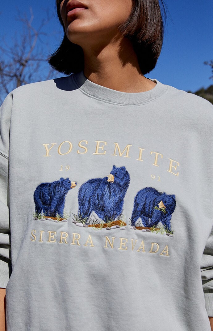 John Galt Pale Green Yosemite Crew Neck Sweatshirt PacSun