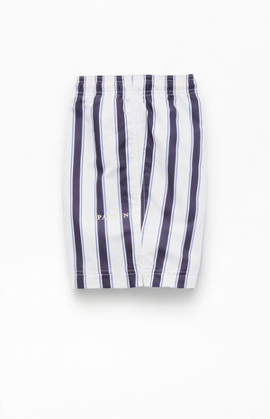 Mandarin Charcoal Striped 4.5'' Swim Trunks image number 3