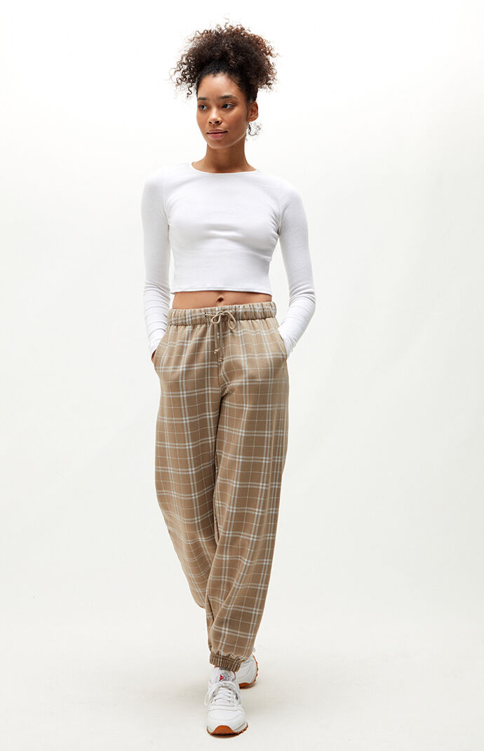 PacSun Plaid Boyfriend Sweatpants PacSun