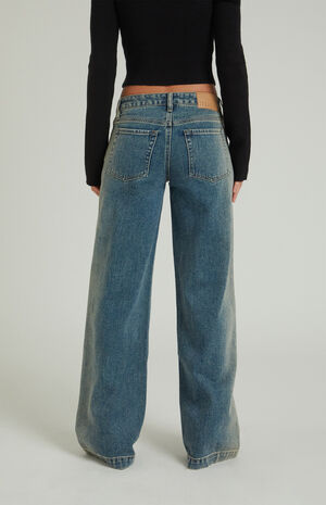 Casey Indigo Low Rise Baggy Jeans image number 4