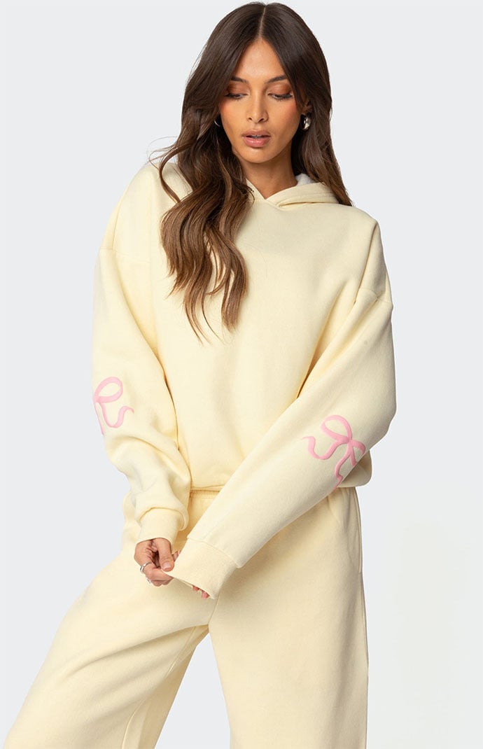 Edikted Bonney Bow Detail Hoodie