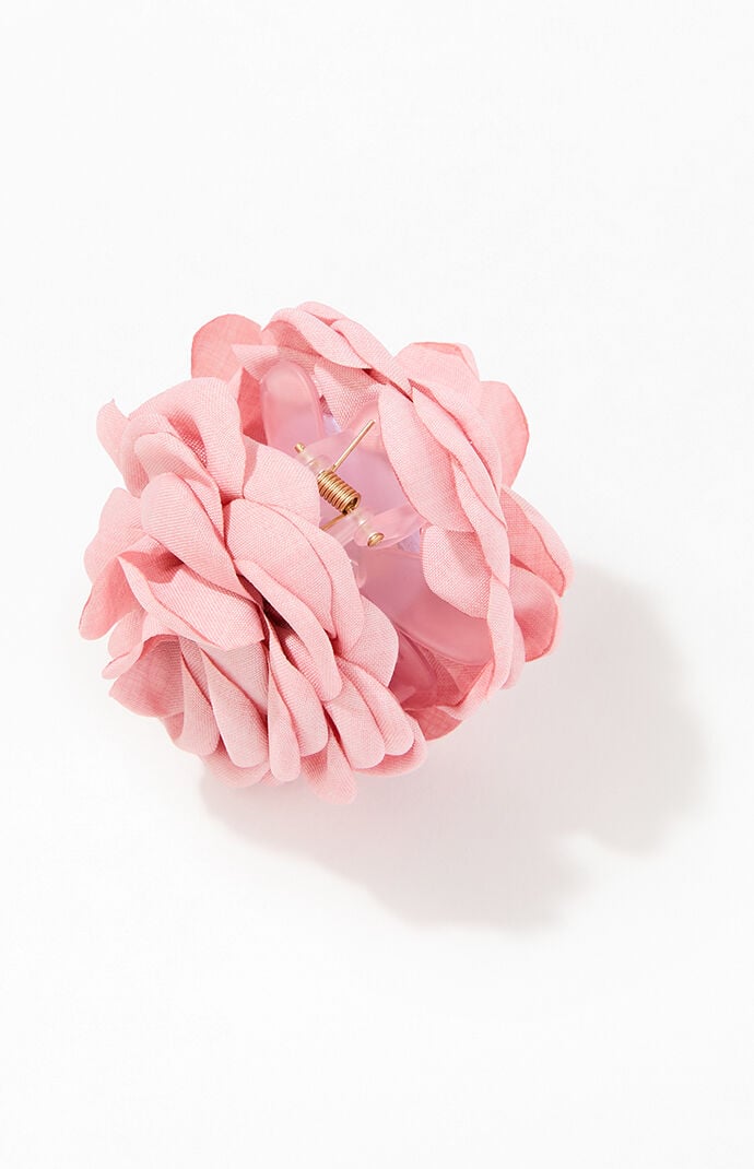 LA Hearts Pink Rose Hair Claw Clip