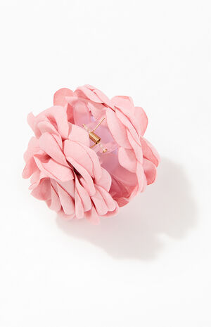 Pink Rose Hair Claw Clip image number 2
