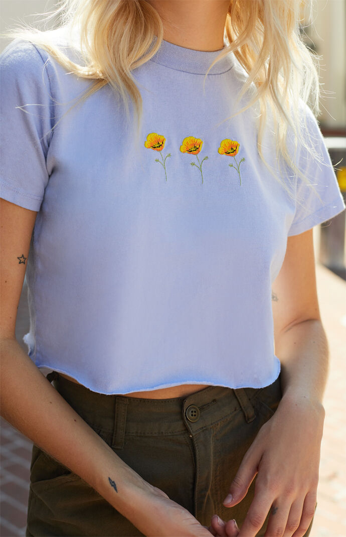 Helen Poppy Cropped T-Shirt