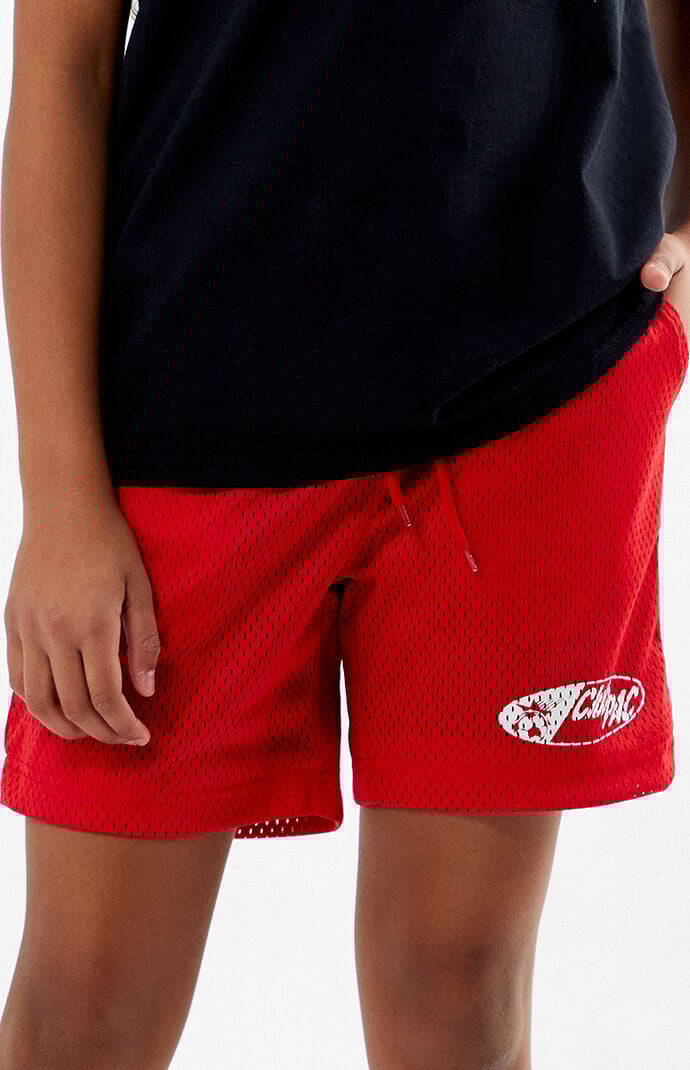Pacsun Kids Club Pac Red Mesh Soccer Shorts | PacSun