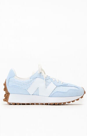 Women's Blue and White 327 Sneakers image number 1