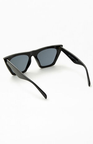Black Extreme Baldwins Cat Eye Sunglasses image number 2