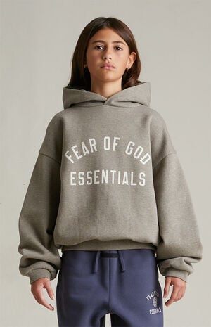 Kids Heather Grey Fleece Hoodie image number 2
