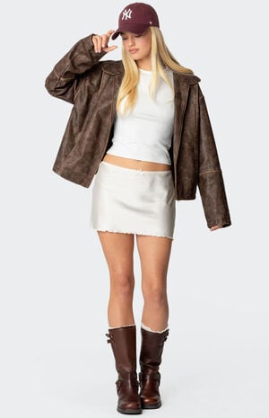 Bexley Bow Satin Mini Skirt image number 1