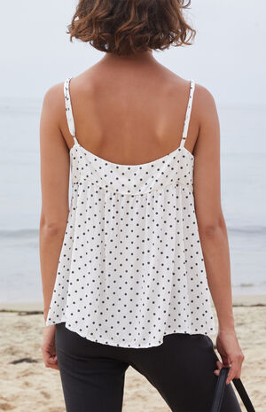 White Polka Dot Edith Tank Top image number 4