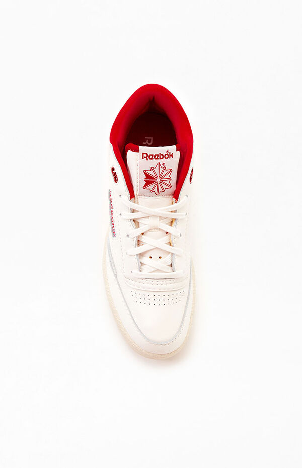 Reebok Club C Mid II Vintage White & Red shoes