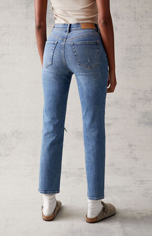 Medium Blue Stretch Vintage Skinny Jeans image number 4