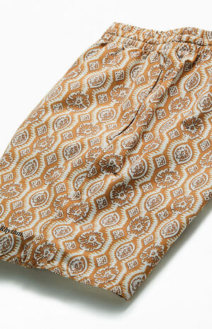 Eco Tan Floral Stripe 17" Swim Trunks image number 4