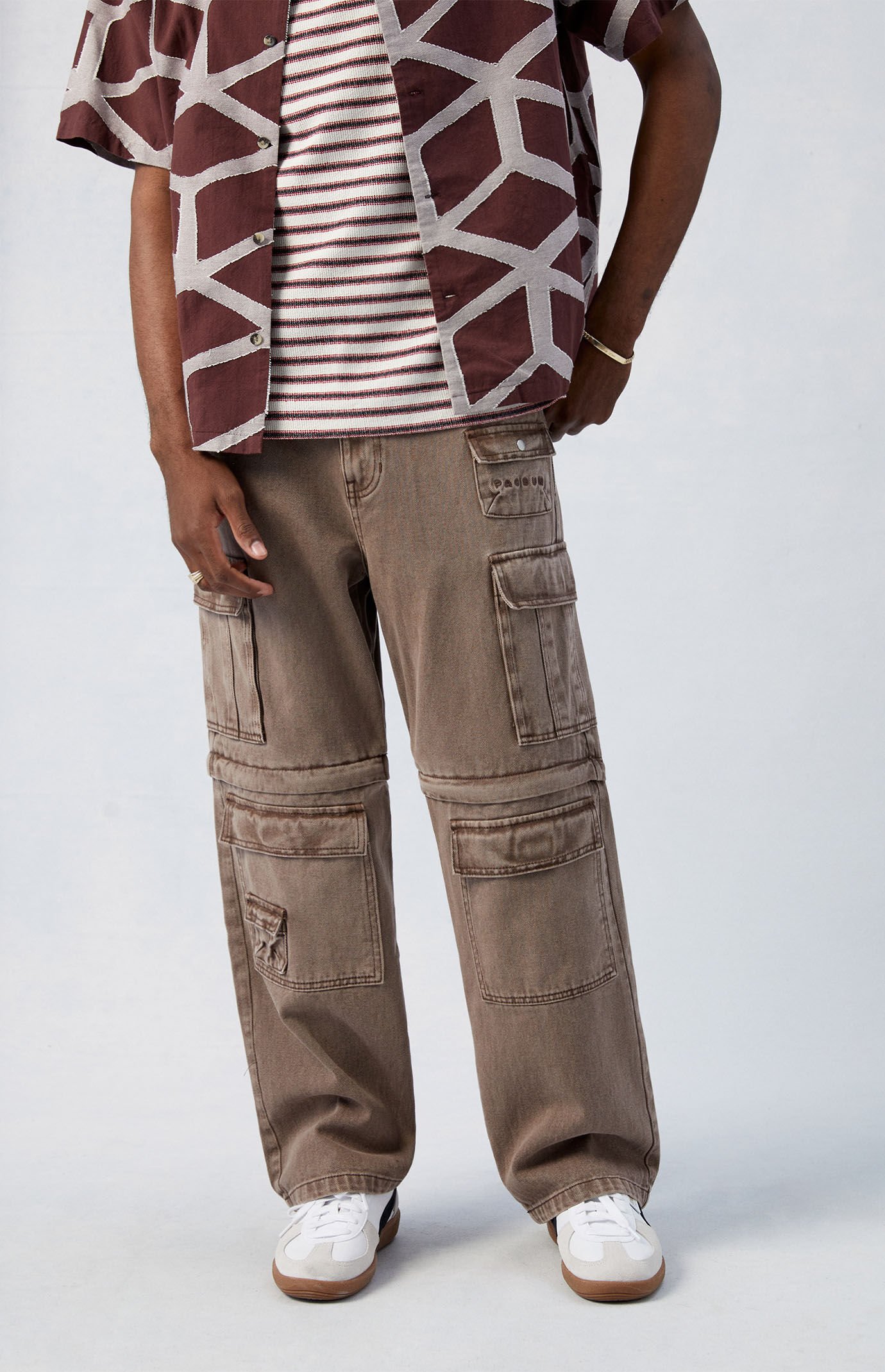 Mens cargo pants zip off shorts shop