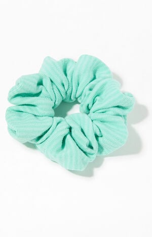Teal Striped Scrunchie image number 2