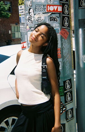 White Sweater Tank Top image number 1