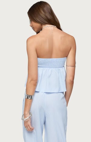Cersei Striped Tie Strapless Top image number 3