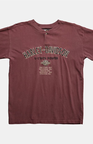 Maroon 2000s Harley Davidson Graphic T-Shirt image number 5