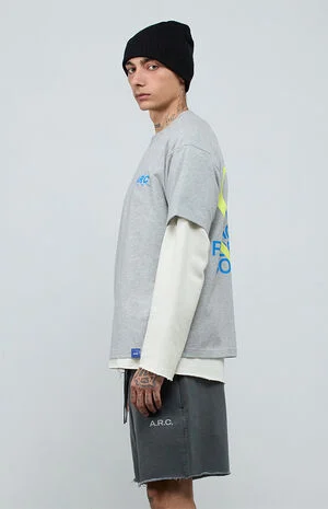 Systems Heather Gray&nbsp;Vintage Wash Heavyweight T-Shirt image number 4