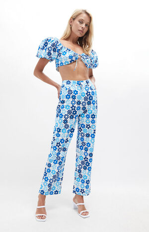 Eco Floral Cropped Jeans image number 4