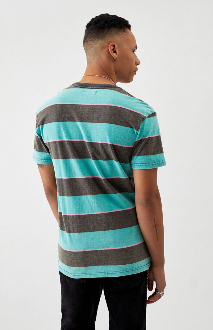 Wash Striped Pocket T-Shirt