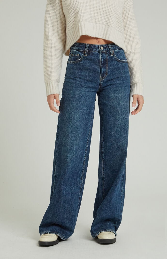 Pacsun Jessie Dark Indigo High Waisted Baggy Jeans