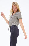 Tie Front Button-Down Top Tie Front Button-Down Top image number null