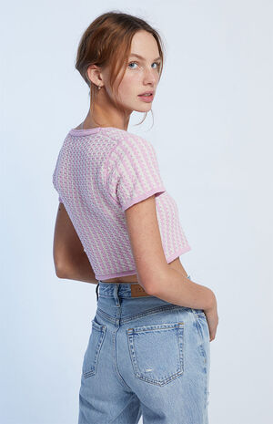 Lace Up Crochet Sweater image number 3