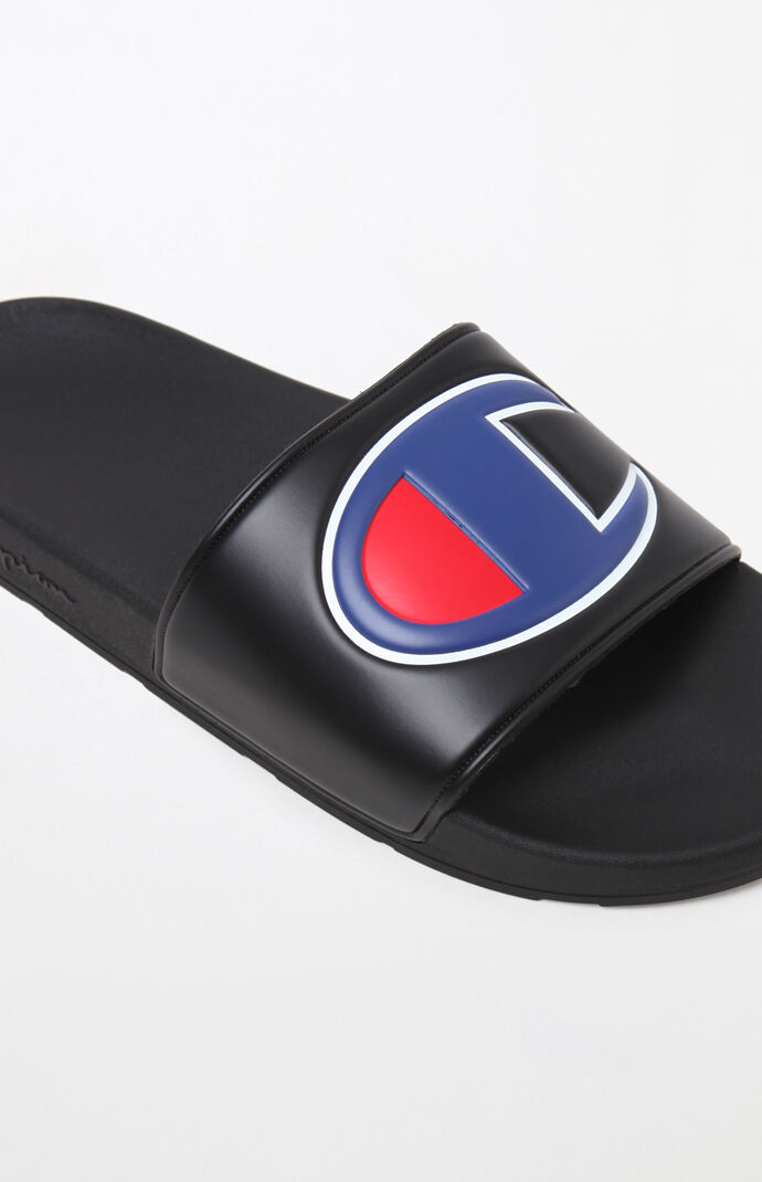 IPO Black Slide Sandals