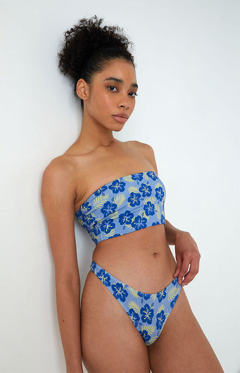 LA Hearts by PacSun Lounge Faded Tube Top Bralette (Blue)