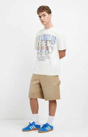 Elwin Fleece Carpenter Baggy Sweat Shorts image number 2