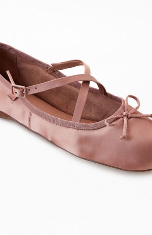 Women's Pink Zuri Strap Ballet Flats image number 6