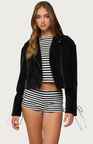 Ryder Faux Suede Biker Jacket image number 1