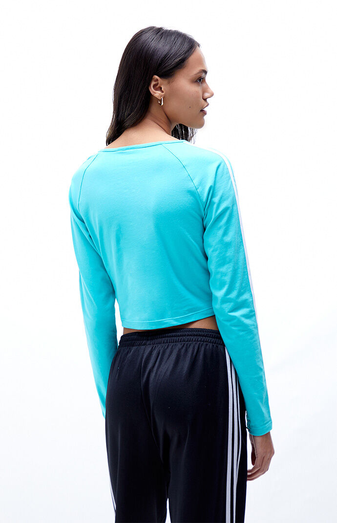 adidas Turquoise Surplice Long Sleeve Top | PacSun