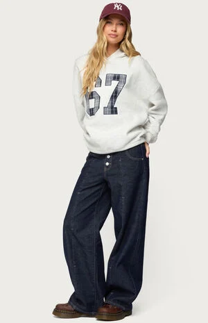 Gali Plaid 67 Oversized Hoodie image number 4