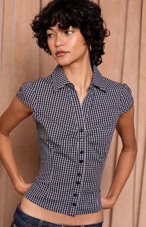 Georgie Short Sleeve Button Up Top image number 1