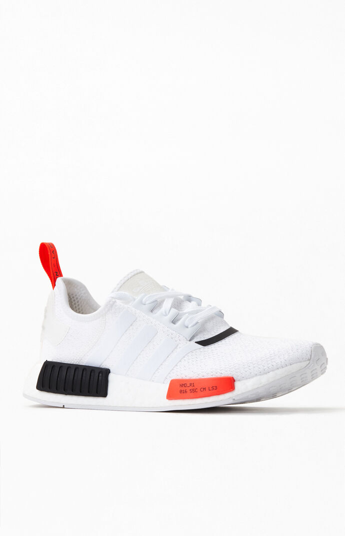 adidas white & red nmd_r1 shoes